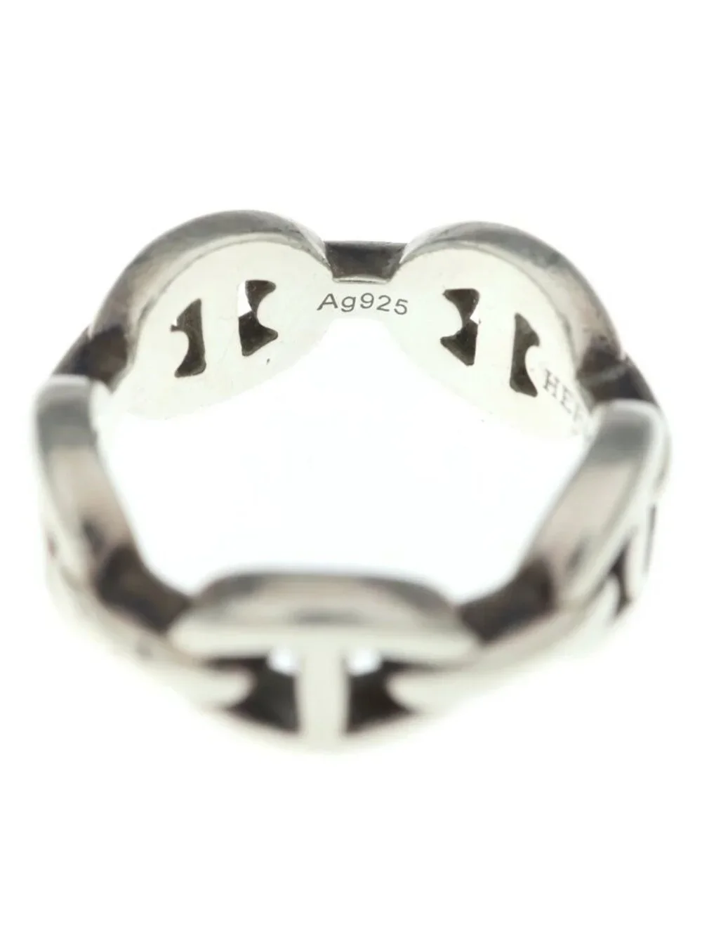 Hermes Chaine D'Ancre Enchainee PM Ring Silver